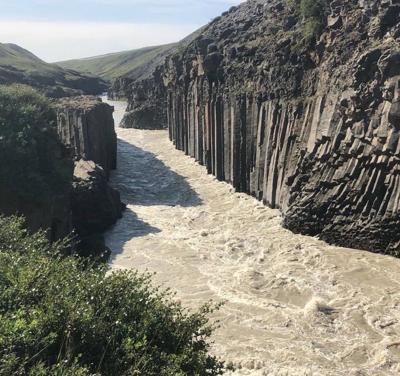 Iceland travel Stuðagil Canyon