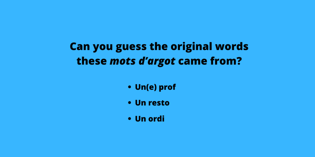 French slang and texting phrases